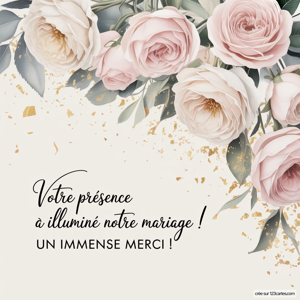 Carte Virtuelle Remerciement Mariage