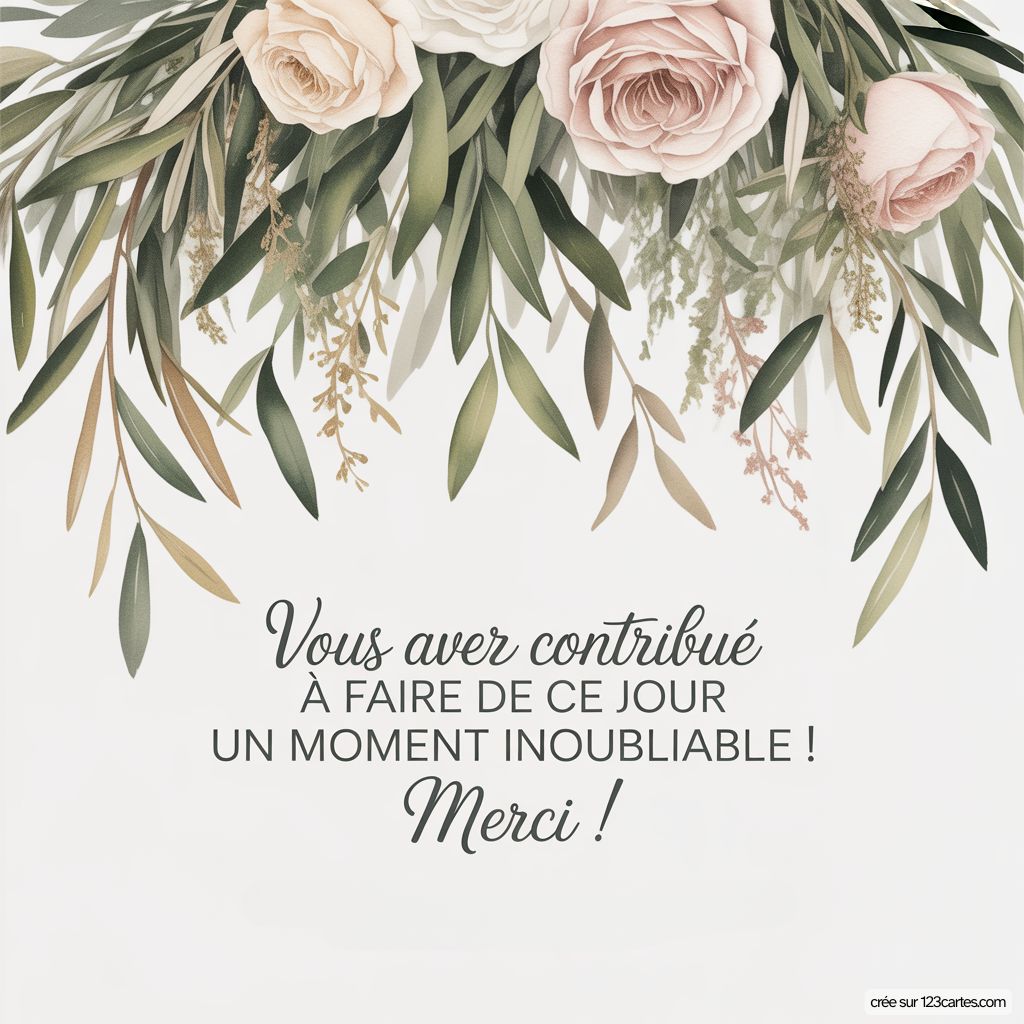 Message Remerciement Mariage
