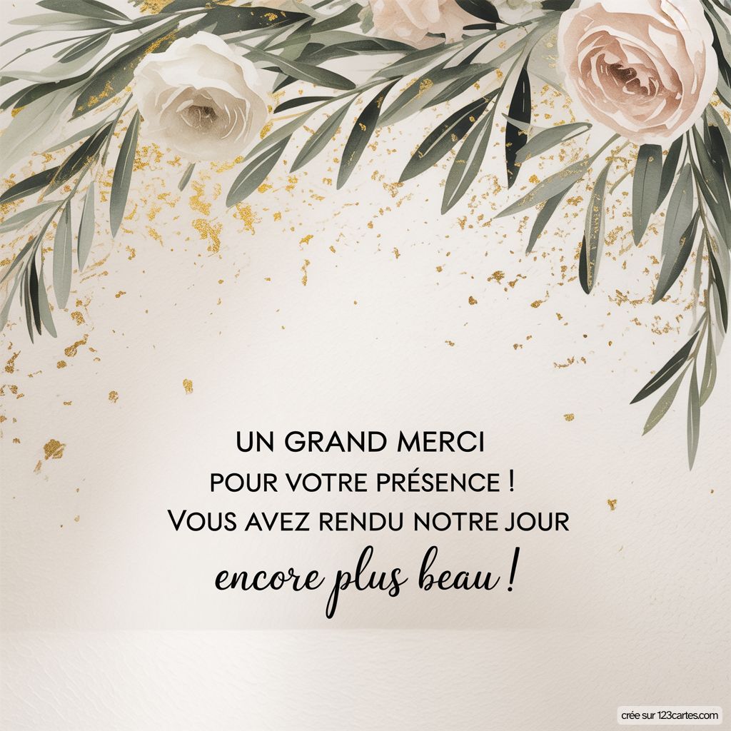 Photo Remerciement Mariage