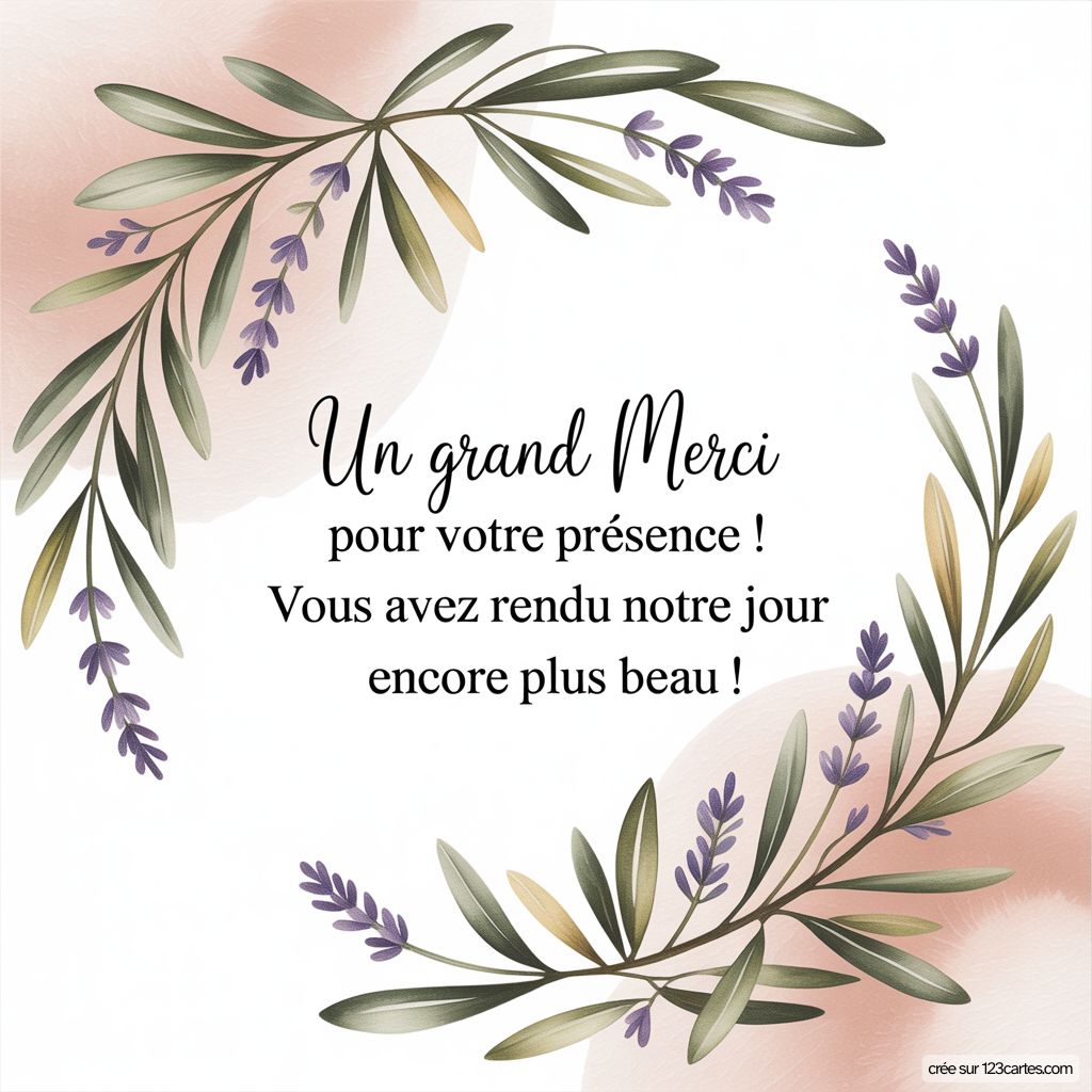 Remerciement Mariage Carte Gratuite
