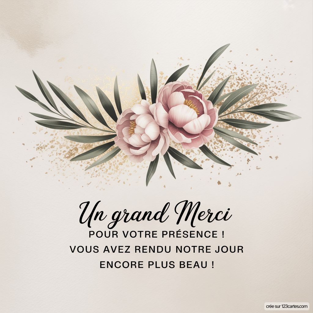 Remerciement Mariage Invites