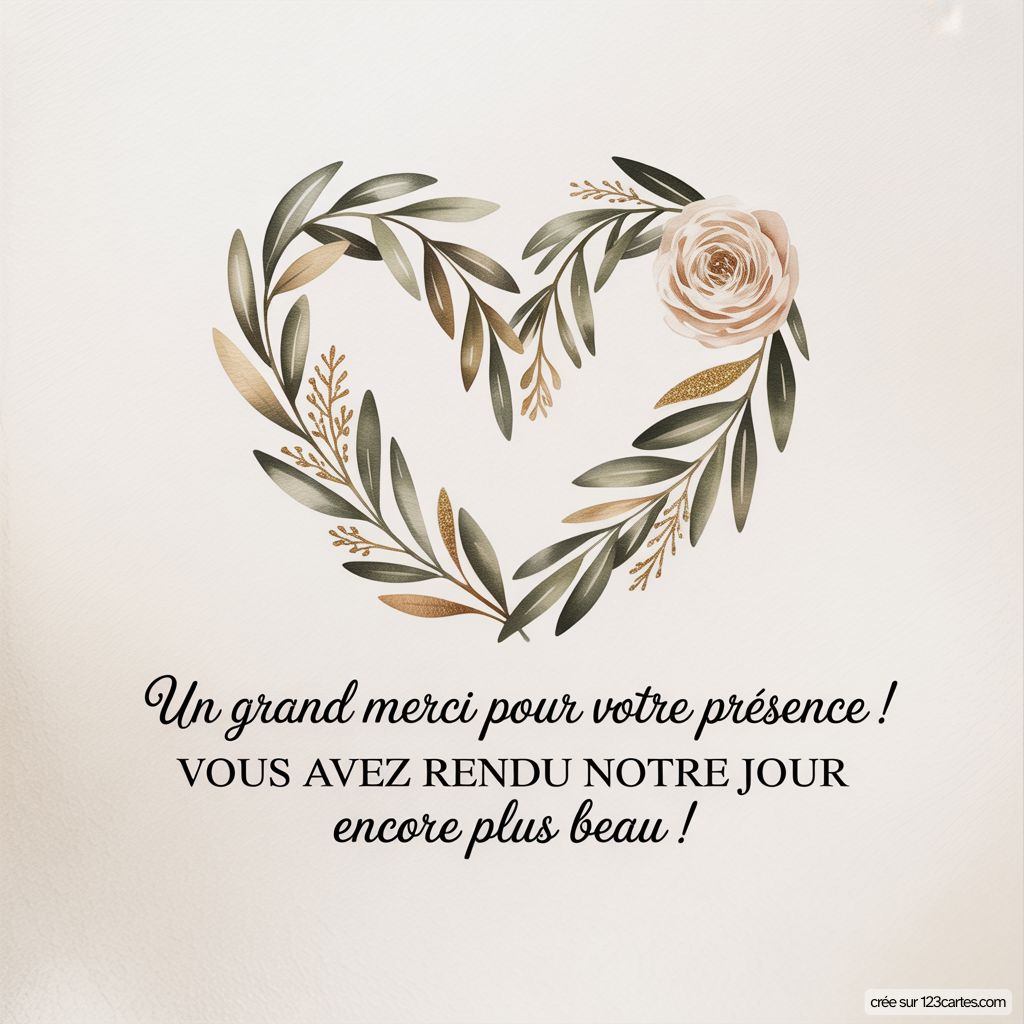 Remerciement Mariage