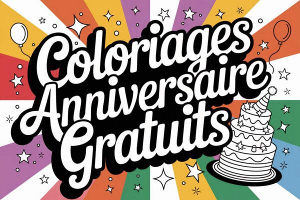 Coloriages souhaiter joyeux anniversaire à colorier