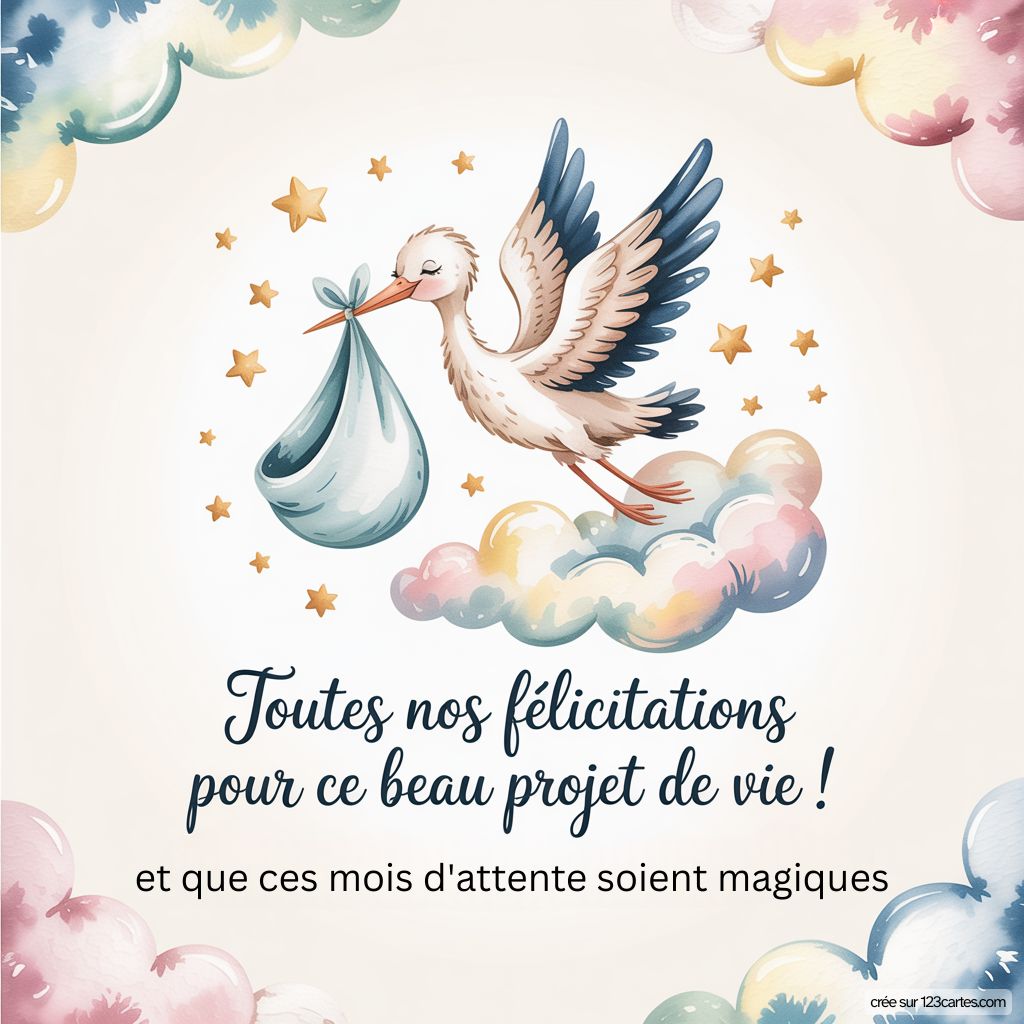 Carte Felicitation Grossesse