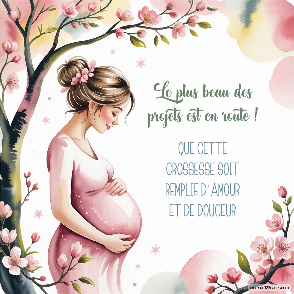 Felicitations Grossesse Simple