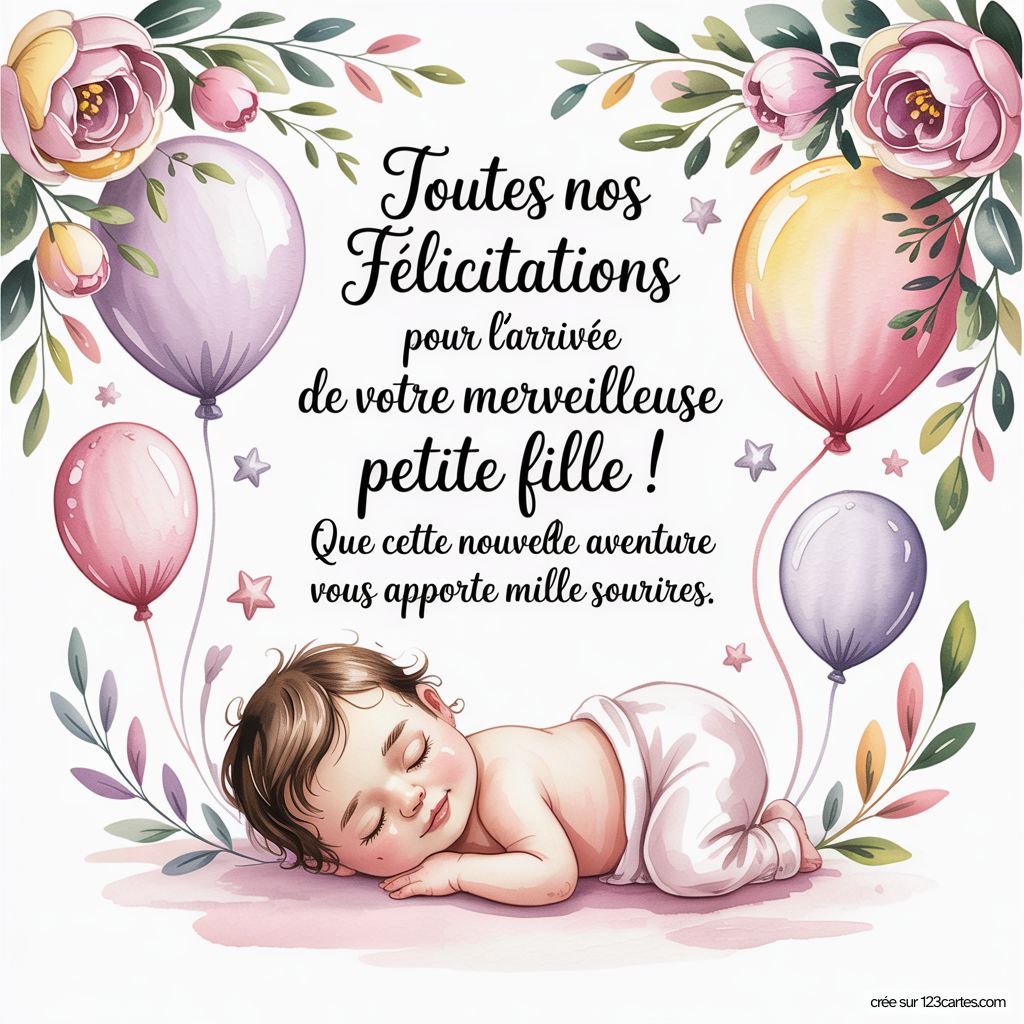 Felicitation Naissance Fille Original