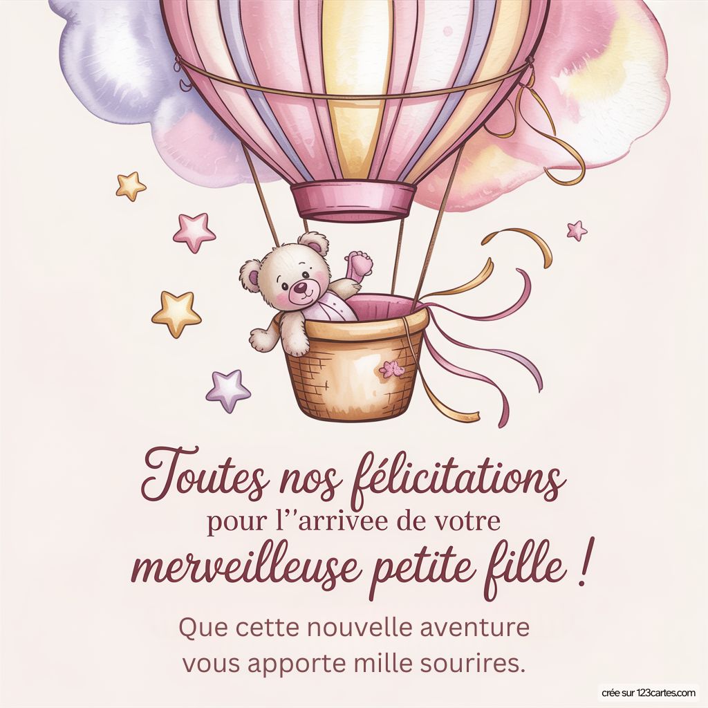 Felicitation Naissance Fille