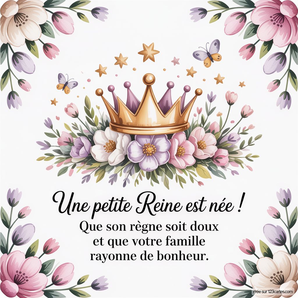 Image Felicitation Naissance Fille