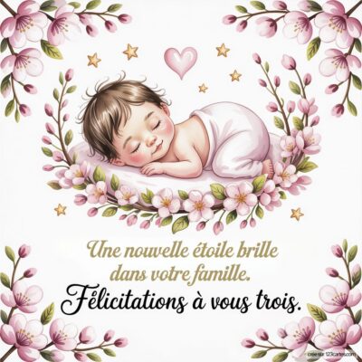 Félicitations Naissance Fille