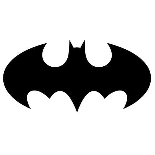Logo batman stylisé représentant une chauve-souris noire