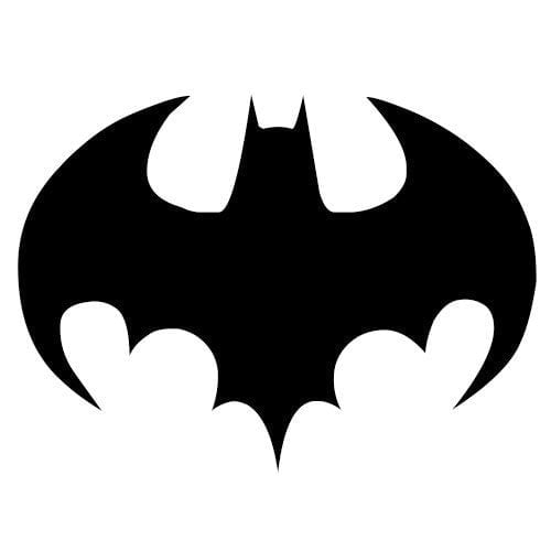 Logo batman stylisé représentant une chauve-souris noire