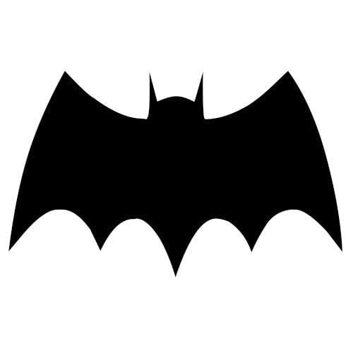 Logo batman stylisé représentant une chauve-souris noire
