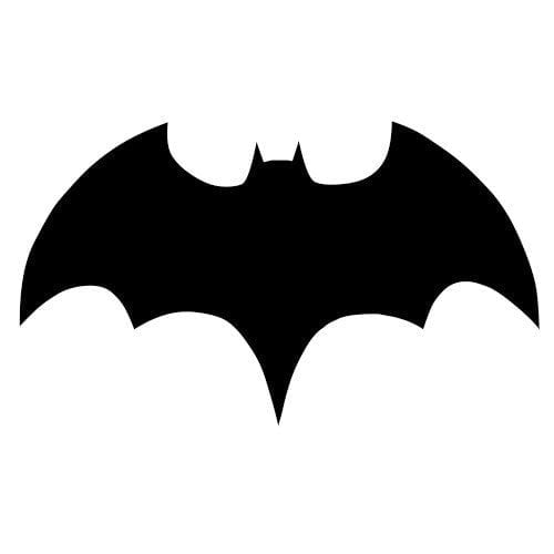 Logo batman stylisé représentant une chauve-souris noire