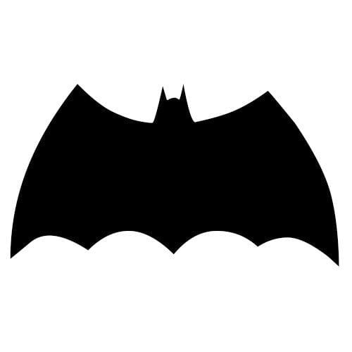 Logo batman stylisé représentant une chauve-souris noire