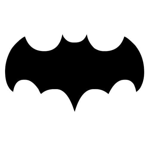 Logo batman stylisé représentant une chauve-souris noire