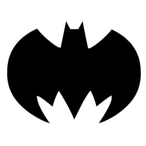 Logo batman stylisé représentant une chauve-souris noire