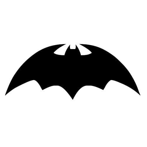 Logo batman stylisé représentant une chauve-souris noire
