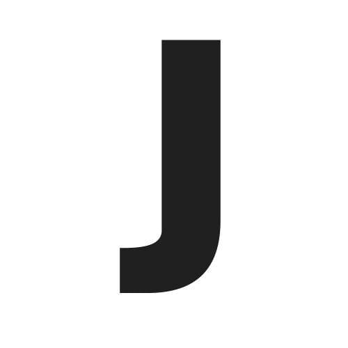 Pochoir lettre J en majuscule.