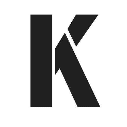 Pochoir lettre K en majuscule.