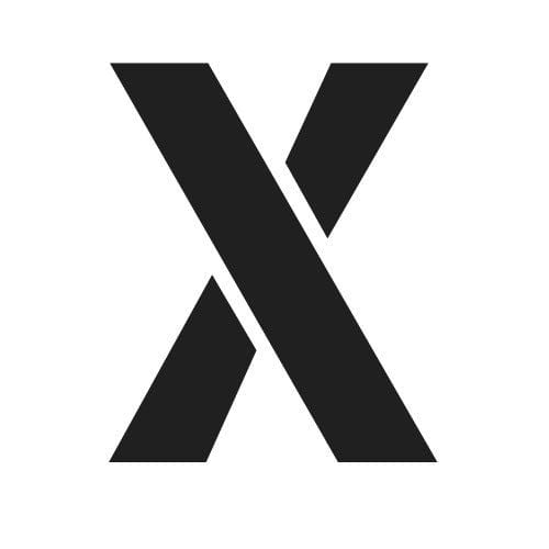 Pochoir lettre X en majuscule.