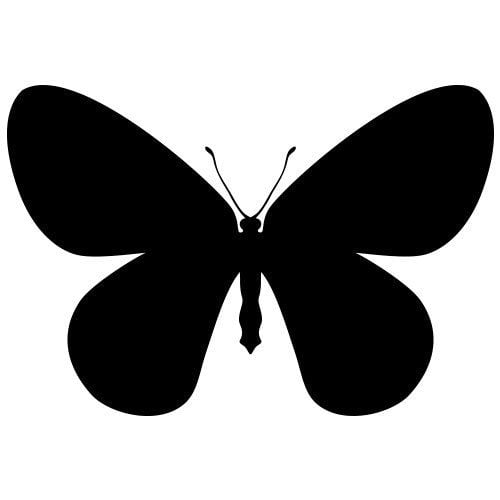 Silhouette papillon avec des ailes larges et arrondies
