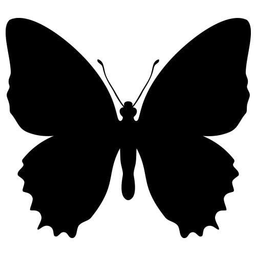 Silhouette papillon symétrique, avec des ailes déployées