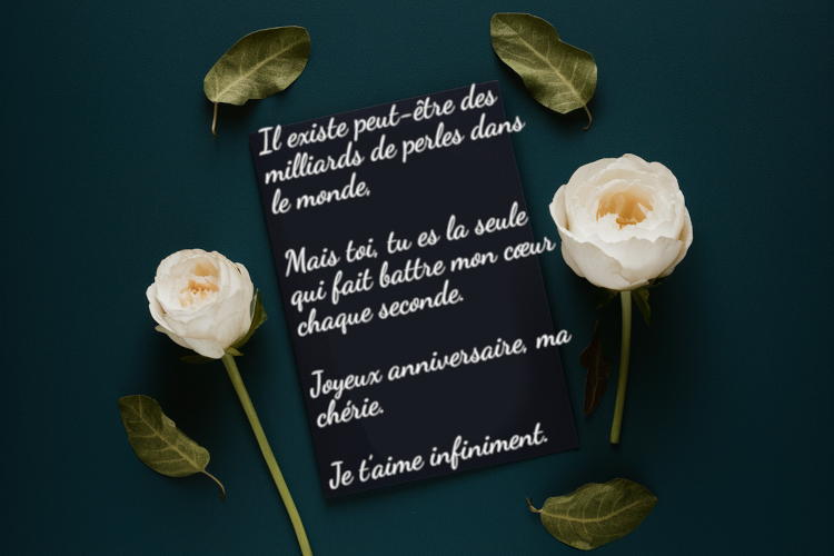 texte anniversaire romantique femme.