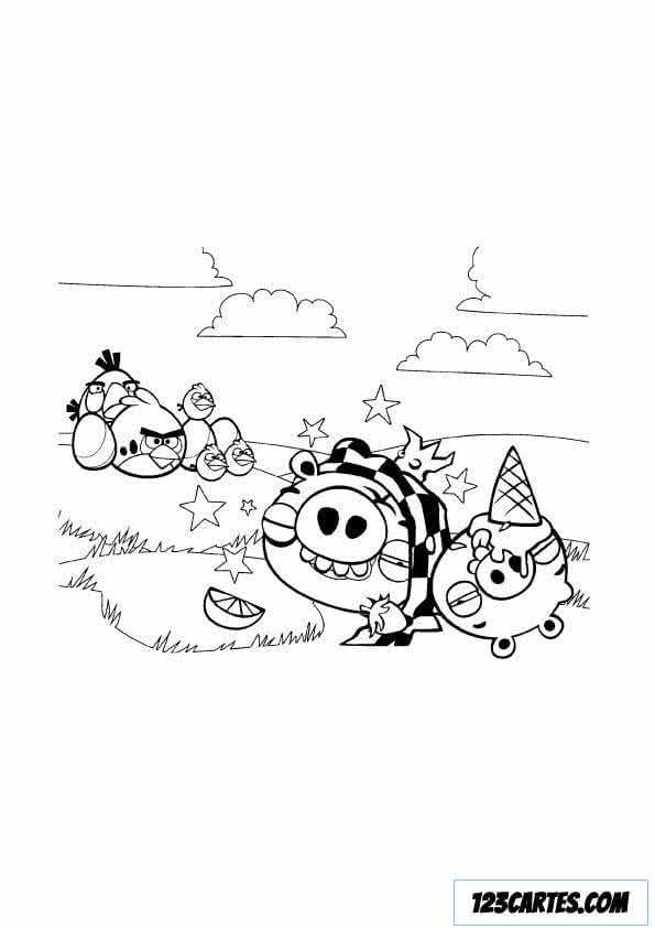 coloriage angry birds