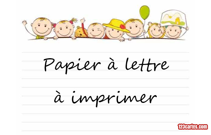 modèles papier à lettre pour enfants gratuits à imprimer soi-même