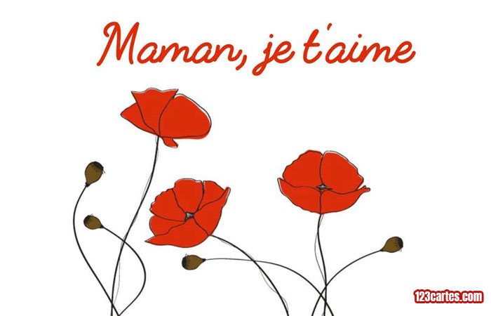 modèles de cartes maman je t'aime gratuits à imprimer soi-même