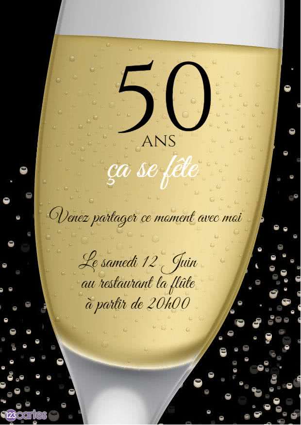 invitation anniversaire adulte