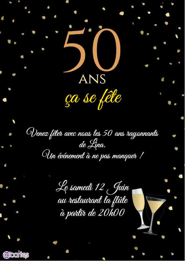 invitation anniversaire adulte