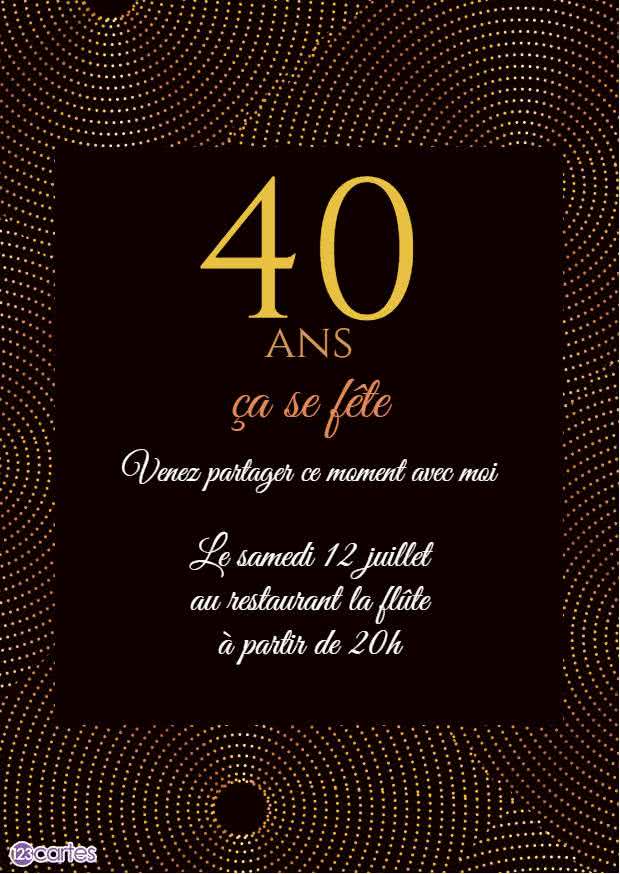 invitation anniversaire adulte