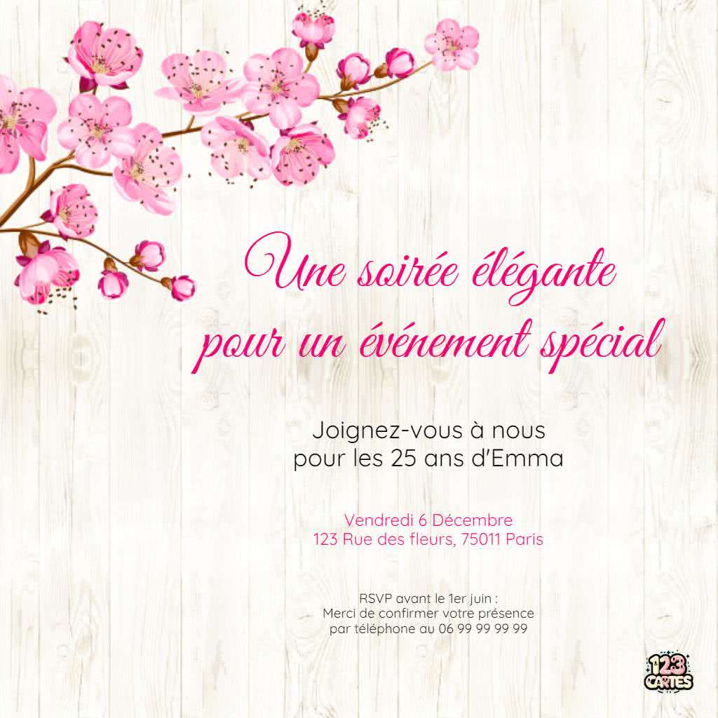 invitation anniversaire adulte