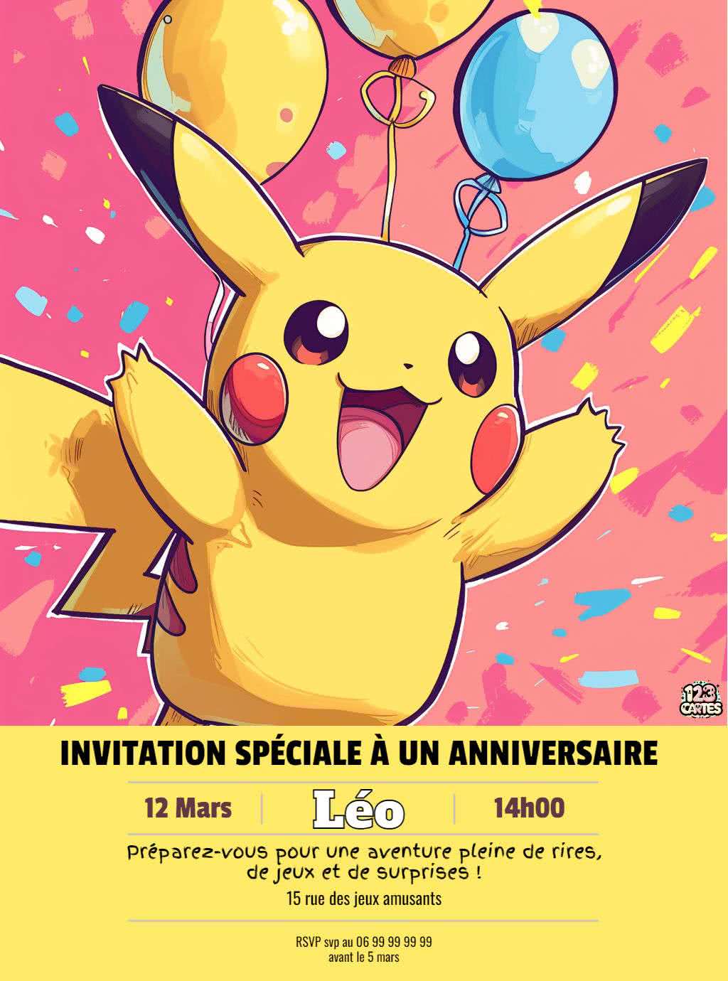 invitation detective pikachu pikachu pokemon