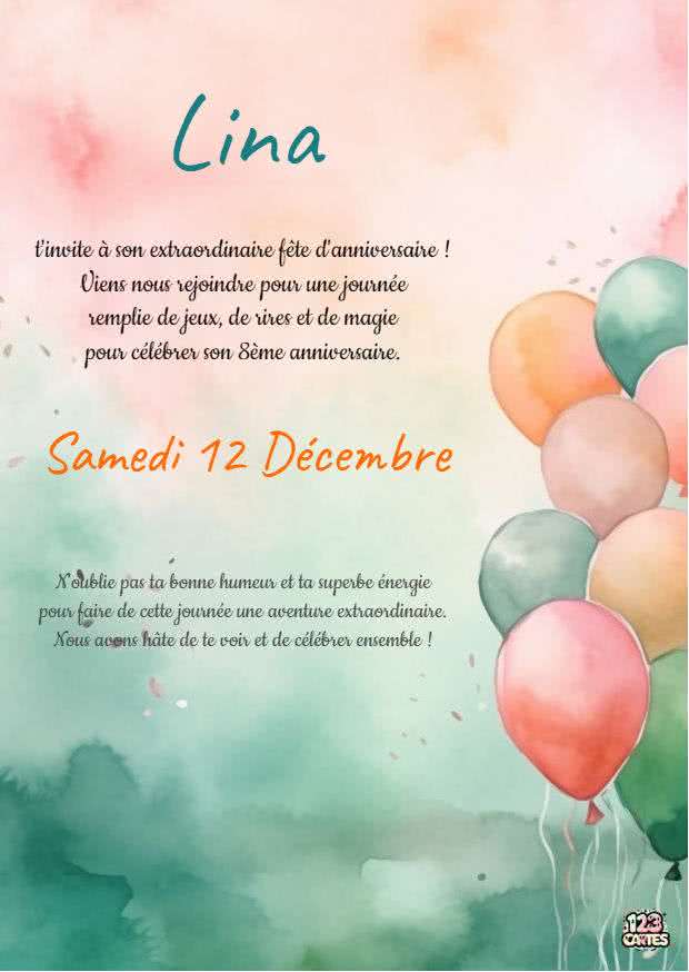 invitation anniversaire pastel, ballons, couleurs