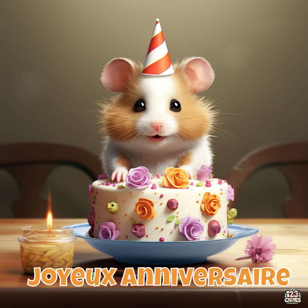 carte anniversaire petite souris