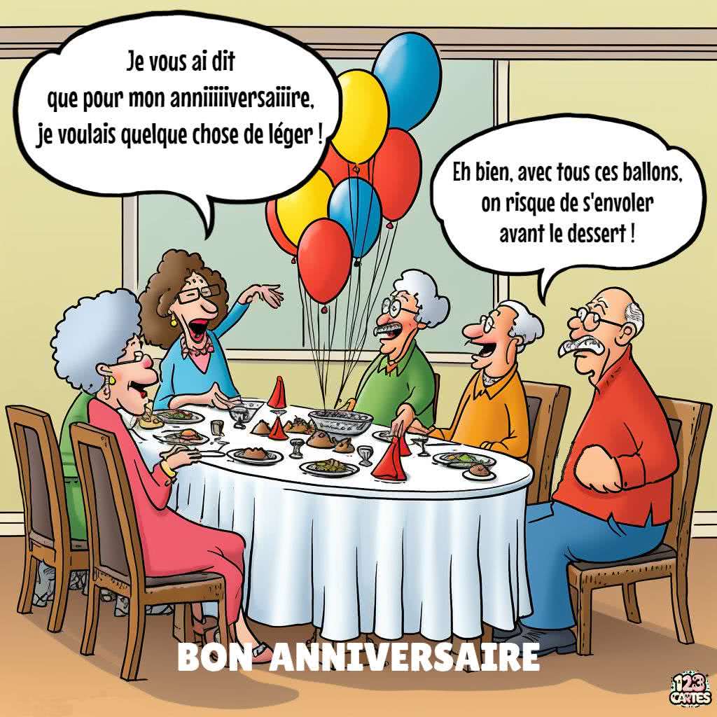 humour à table image anniversaire