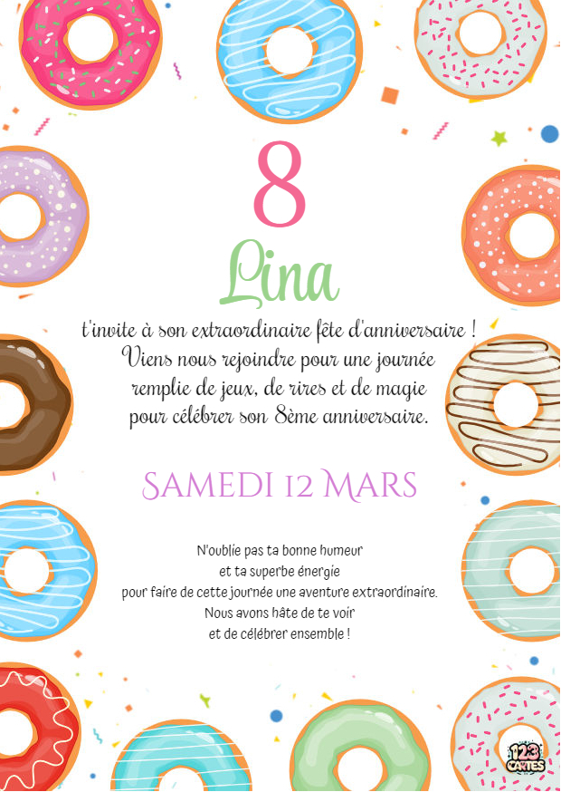 Donuts invitation anniversaire