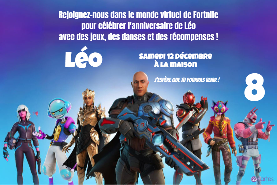 Fortnite rejoins l'équipe invitation anniversaire