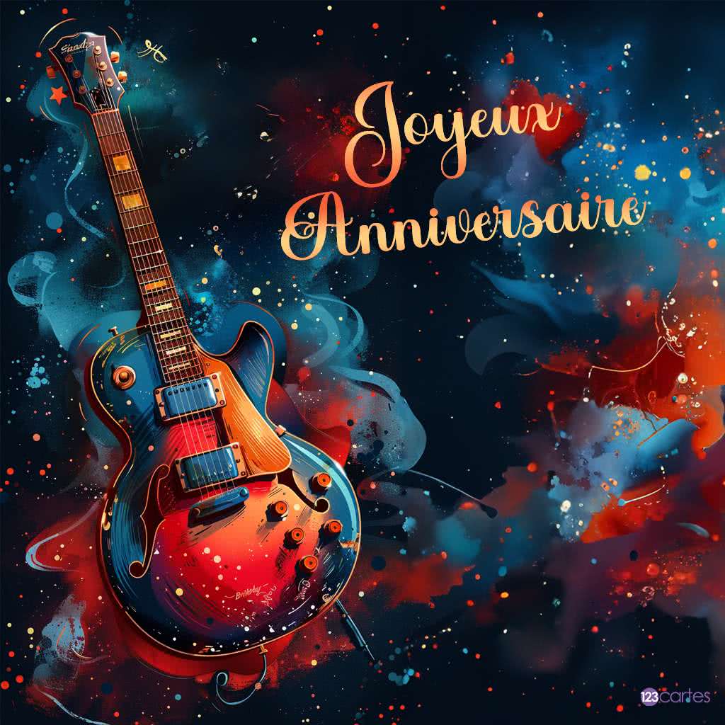 Guitare Stellaire joyeux anniversaire