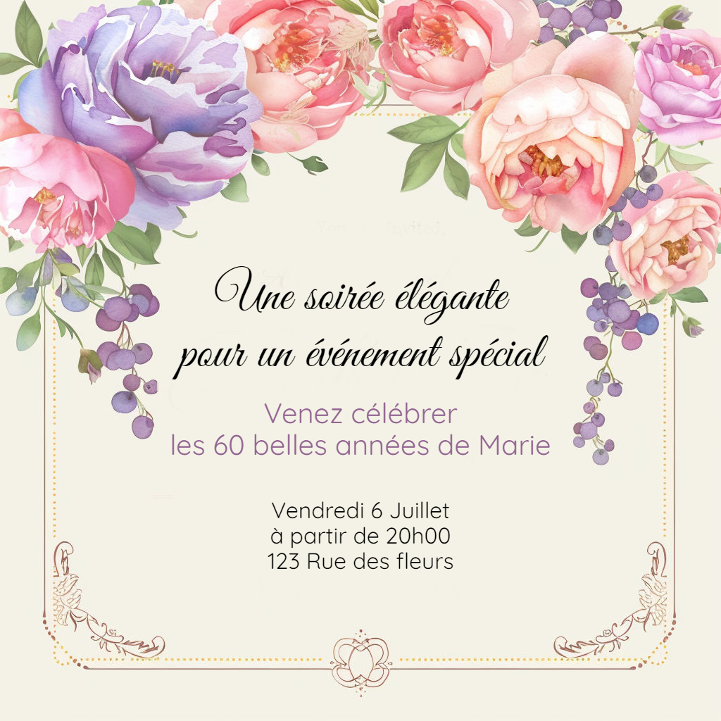 jardin suspendu invitation anniversaire