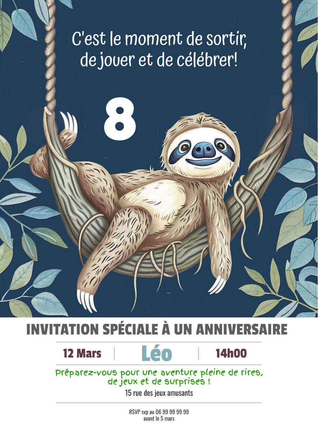 Sortons profiter du grand air invitation anniversaire