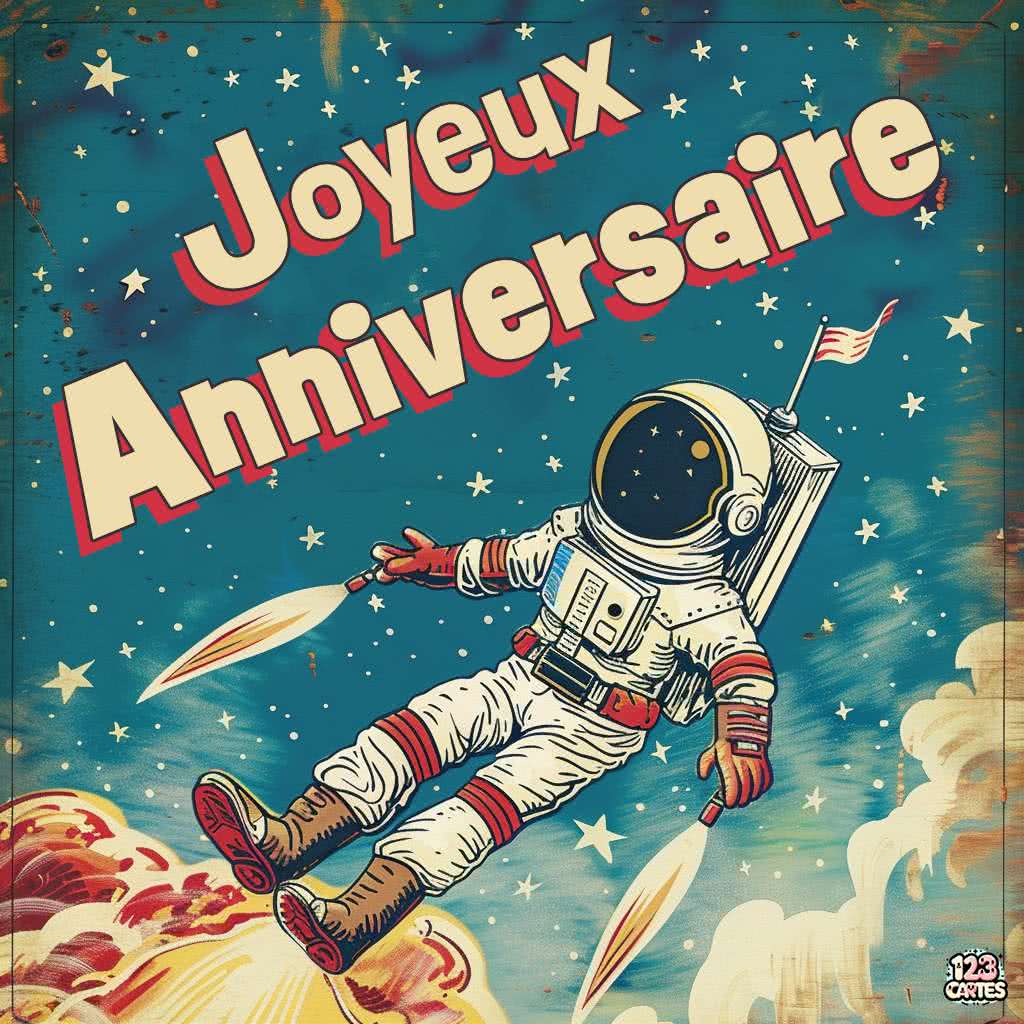 Vers l'infini scintillant joyeux anniversaire espace