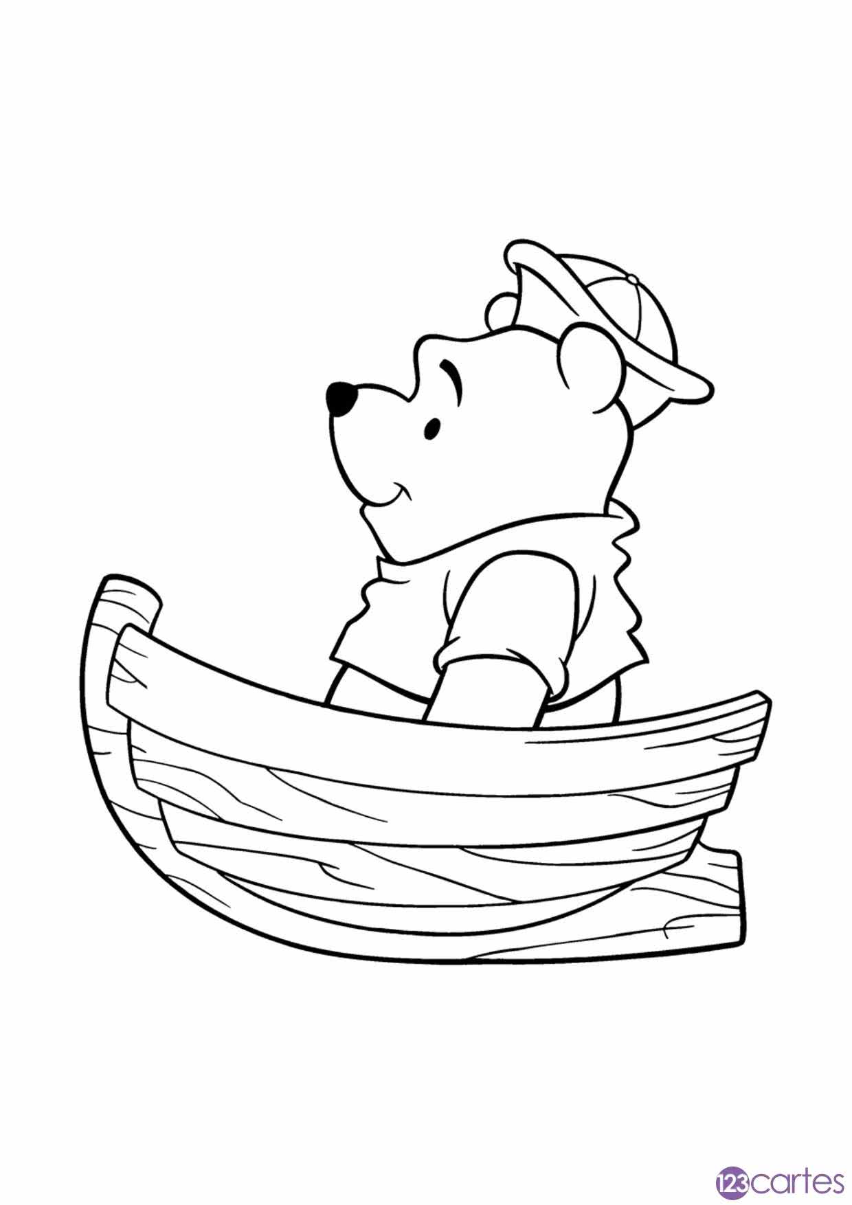 Winnie l'ourson sur un bateau