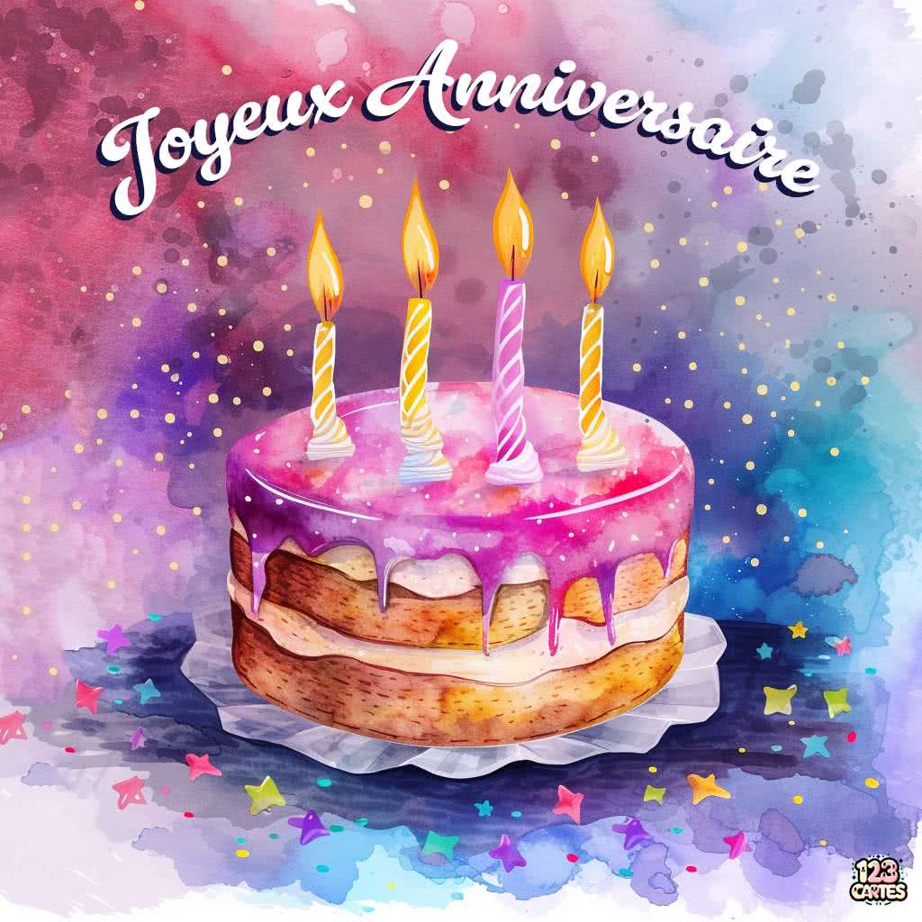 Univers des Saveurs et des Couleurs carte joyeux anniversaire