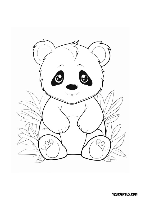 Coloriage Panda 6 - Dessin à imprimer Gratuit | 123cartes