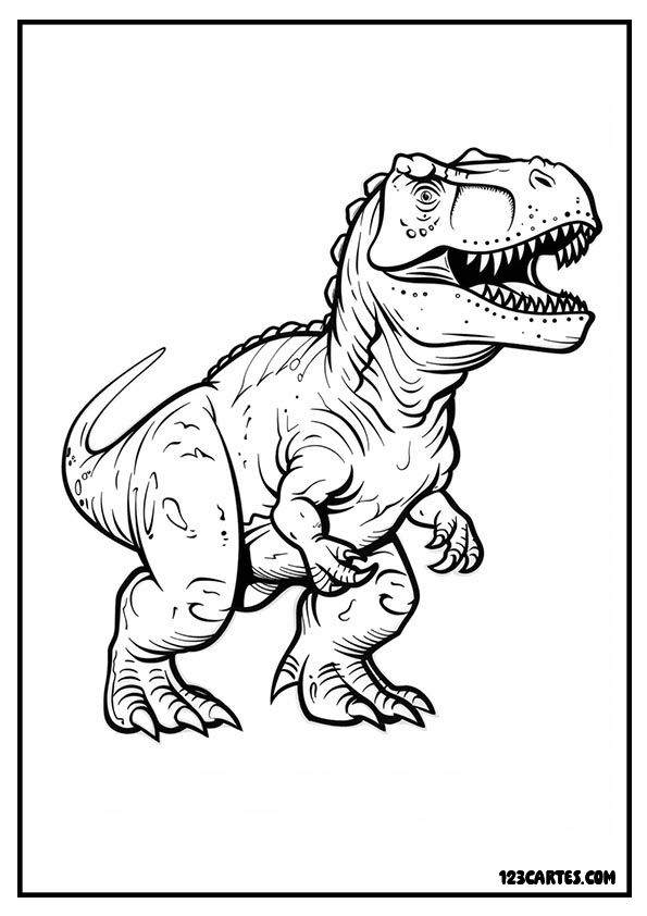 Tyrannosaure réaliste, coloriage dinosaure pour experts