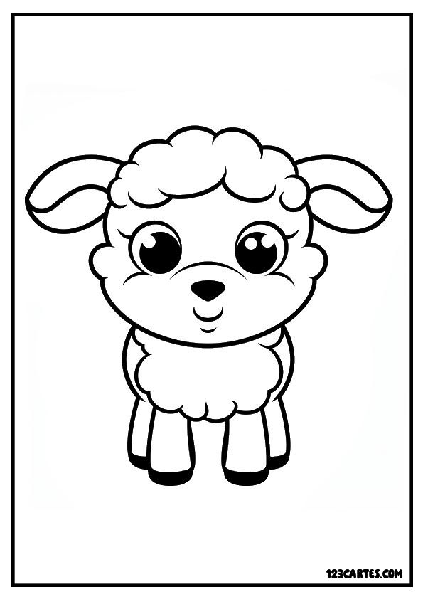 Coloriage Mouton 9 - Dessin à imprimer Gratuit