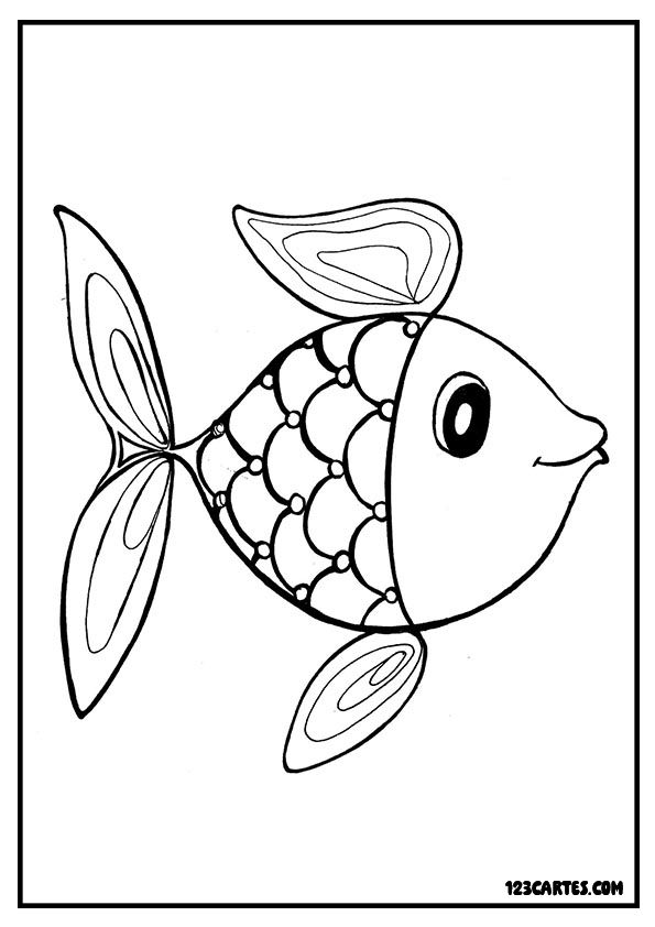 Illustration d'un poisson aux nageoires dentelées, excellente pour les détails fins